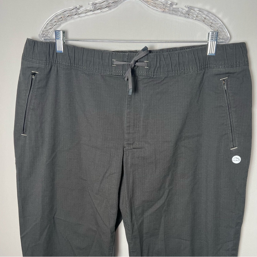L.L Bean Mens Explorer Ripstop Pants Comfort Waist Tapered XL 32” Gray Gorpcore - Picture 2 of 11